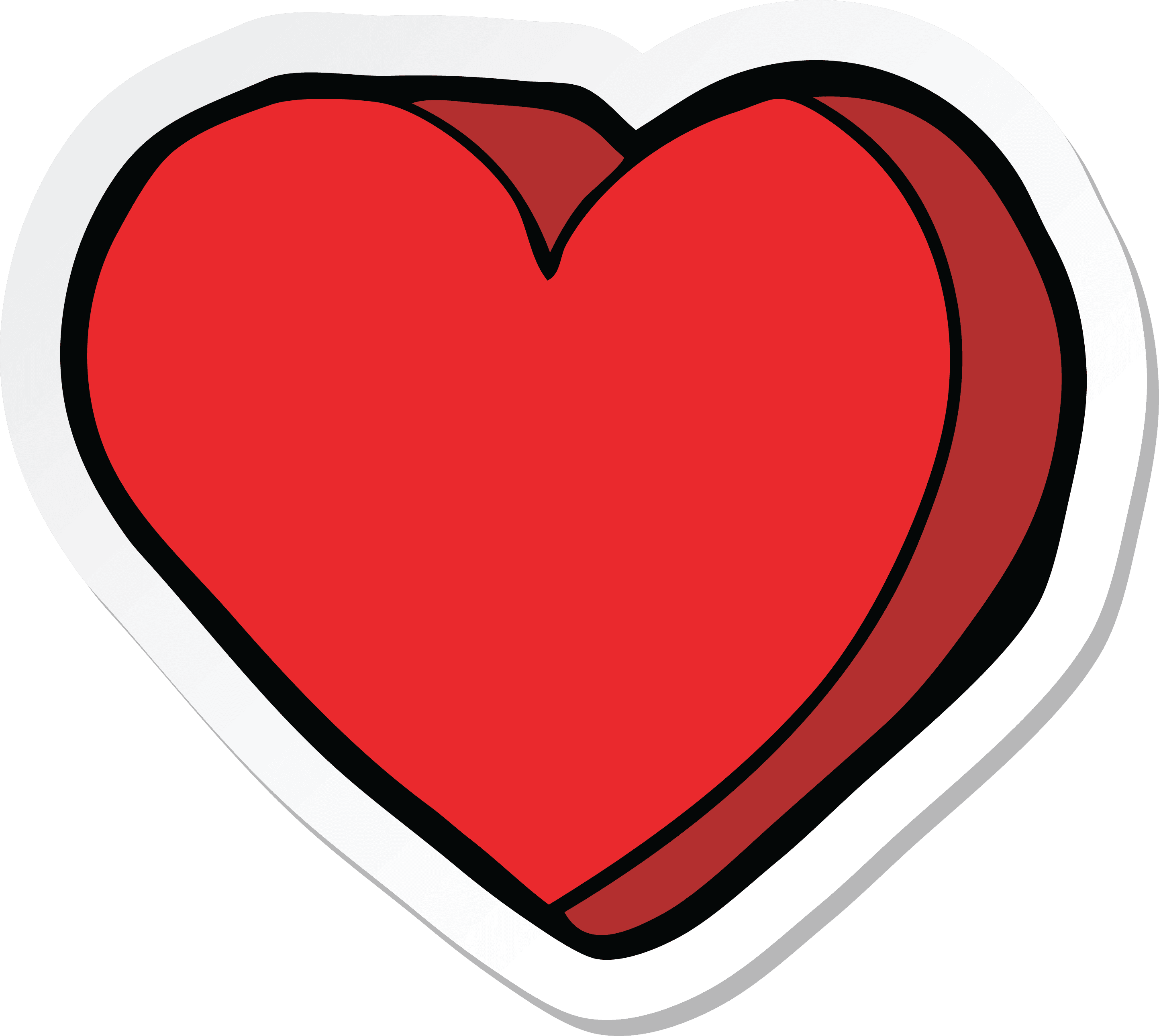 Rosa hjerte-klistremerke som dekorasjon